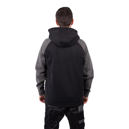 Caterpillar Raglan Baumwoll Herren Schwarz Kapuzenpullover - Image 2