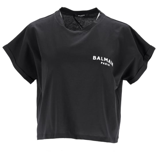 Balmain – Kurzes Top in Schwarz - Image 1