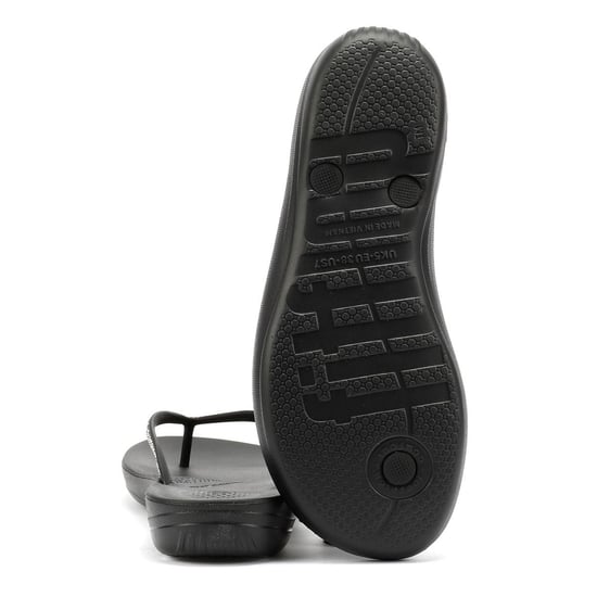 FitFlop Iqushion Sparkle Damen Gummizehenstegsandalen In Schwarz - Image 4