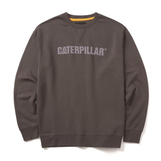 Caterpillar mittelgewichtiger Rundhals Baumwolle Herren Graues Sweatshirt - Image 4