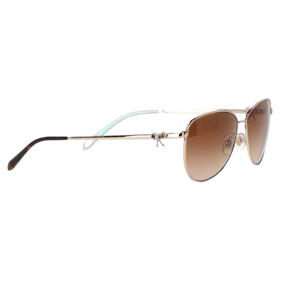 Tiffany & Co. Pilotensonnenbrille mit Schleife aus goldfarbenem Metall - Image 2