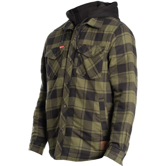 Hard Yakka gesteppte Flanelljacke Herren grüne Hemdjacke - Image 3