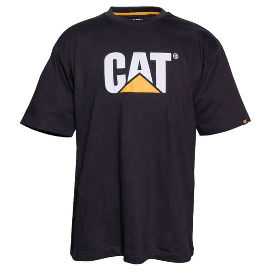 Caterpillar Markenlogo Baumwoll Herren T-Shirt in Schwarz - Image 4