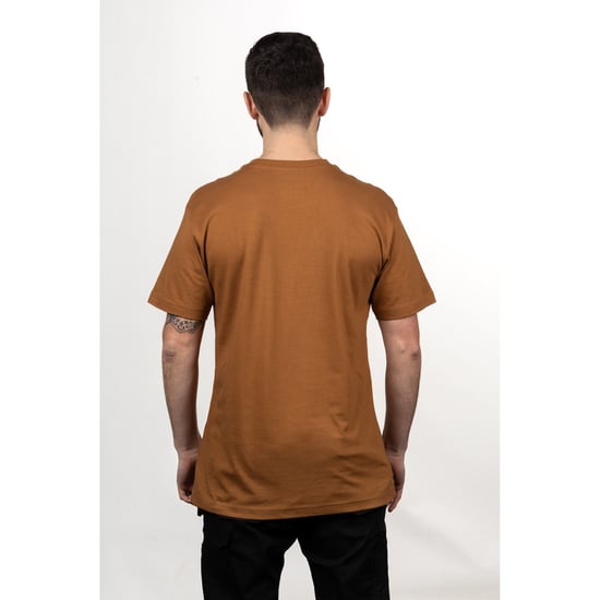 Caterpillar Markenlogo Baumwoll-Herren T-Shirt Bronze - Image 2