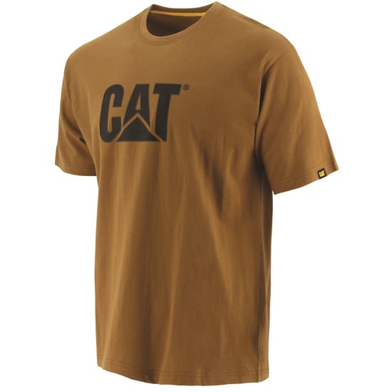 Caterpillar Markenlogo Baumwoll-Herren T-Shirt Bronze - Image 5