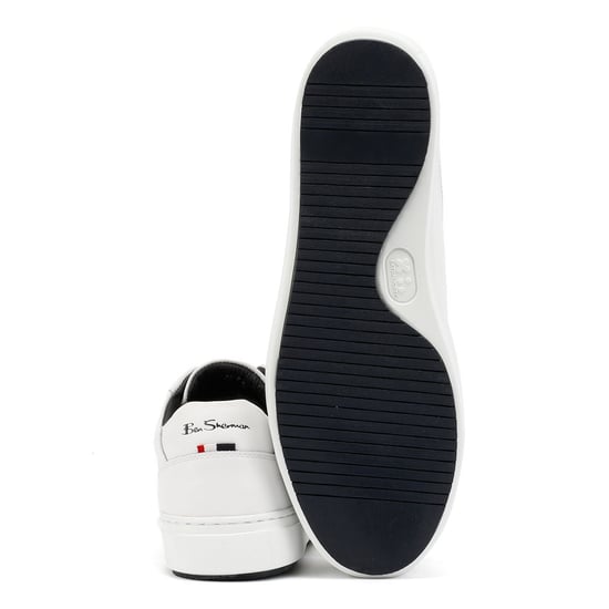 Ben Sherman Ace Cupsole Leder Herren Weiße Sneakers - Image 4