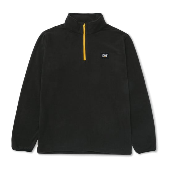 Caterpillar Cat Mikrofleece Viertelzip Polyester Herren Schwarz Sweatshirt - Image 4