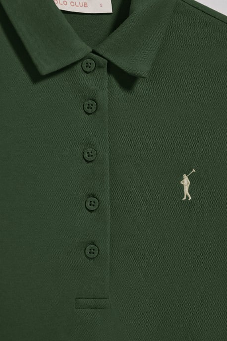 Polokleid flaschengrün mit Rigby Go-Logo - Image 4