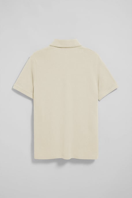 Kurzärmliges Poloshirt beige mit drei Knöpfen und Rigby Go Logo - Image 5