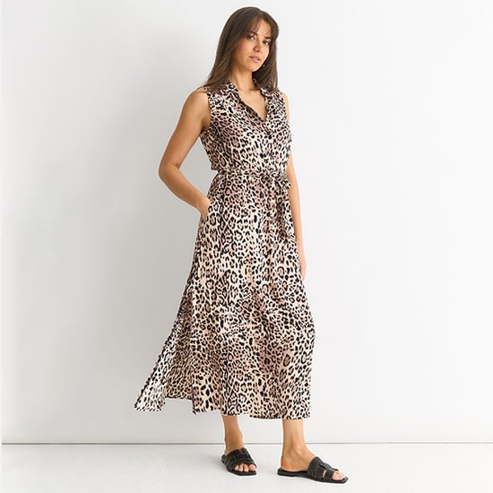 Hemdkleid mit Tiermuster und Taschendetail - Image 3