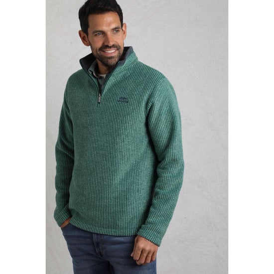 Weird Fish - "Newark" Fleece-Oberteil mit kurzem Reißverschluss für Herren (Blattgrün) - Image 5