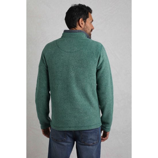 Weird Fish - "Newark" Fleece-Oberteil mit kurzem Reißverschluss für Herren (Blattgrün) - Image 6