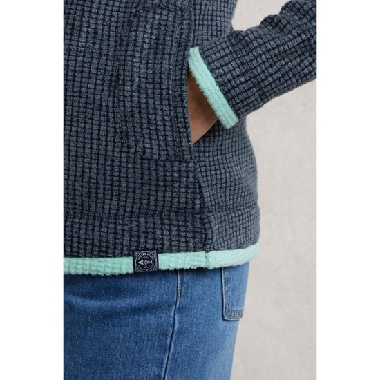 Weird Fish - "Ariana" Fleecejacke Durchgehender Reißverschluss für Damen (Reiches Marineblau) - Image 4