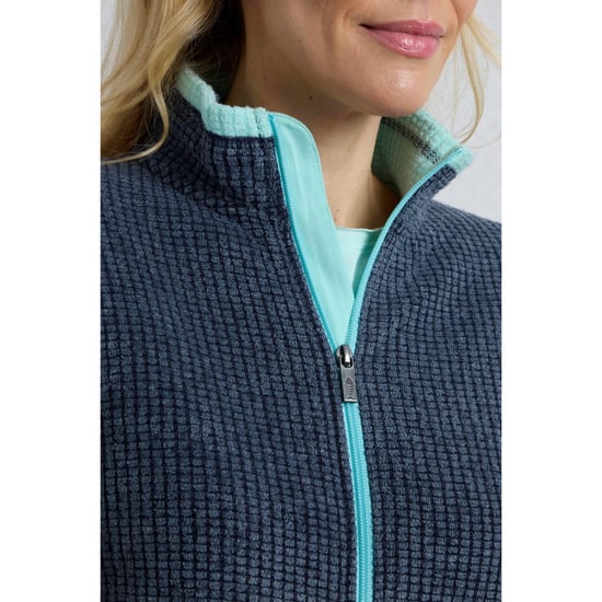 Weird Fish - "Ariana" Fleecejacke Durchgehender Reißverschluss für Damen (Reiches Marineblau) - Image 5