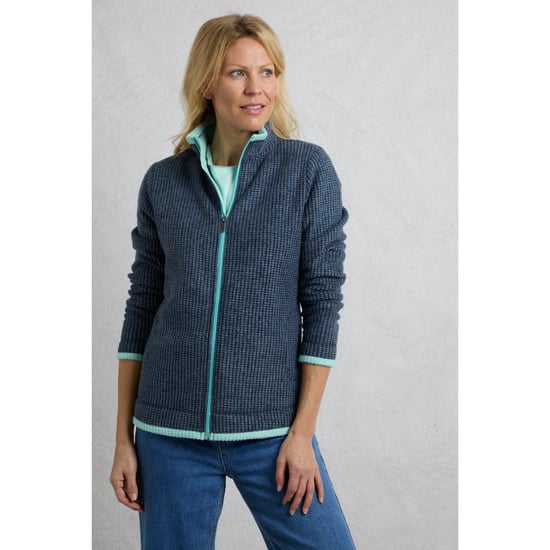 Weird Fish - "Ariana" Fleecejacke Durchgehender Reißverschluss für Damen (Reiches Marineblau) - Image 6