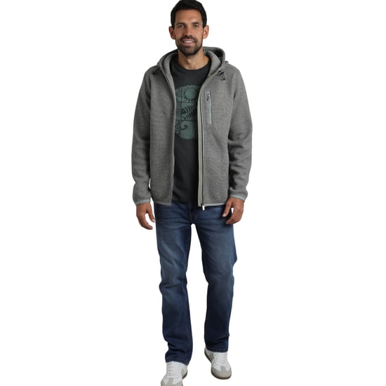 Weird Fish - "Lockie" Fleecejacke Durchgehender Reißverschluss für Herren (Kalkstein) - Image 5