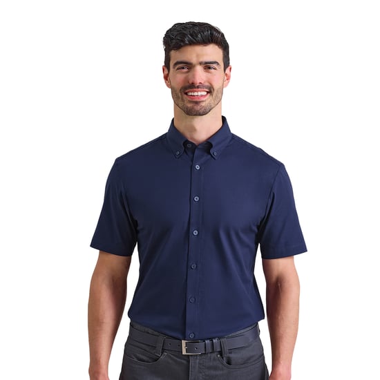 Premier - "Supreme" Formelles Hemd für Herren kurzärmlig (Marineblau) - Image 2