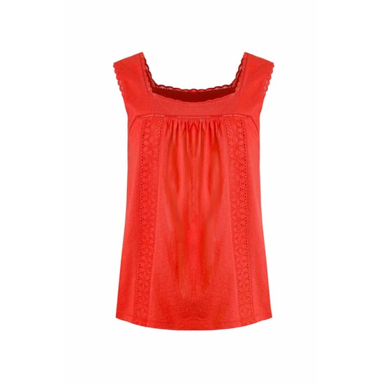 Weird Fish - "Chelle" Top Eckiger Ausschnitt für Damen (Tangorot) - Image 1