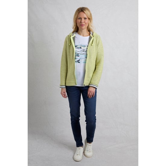 Weird Fish - "Chicoa" Hoodie mit durchgehendem Reißverschluss für Damen (Selleriegrün) - Image 3