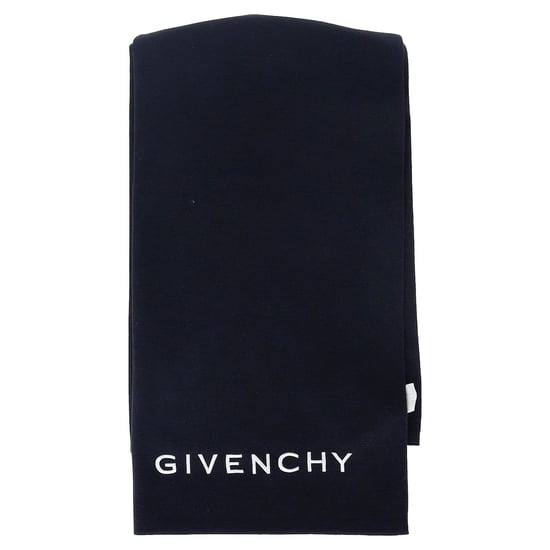 Givenchy Logo-Schal aus navyblauem Wolle - Image 1