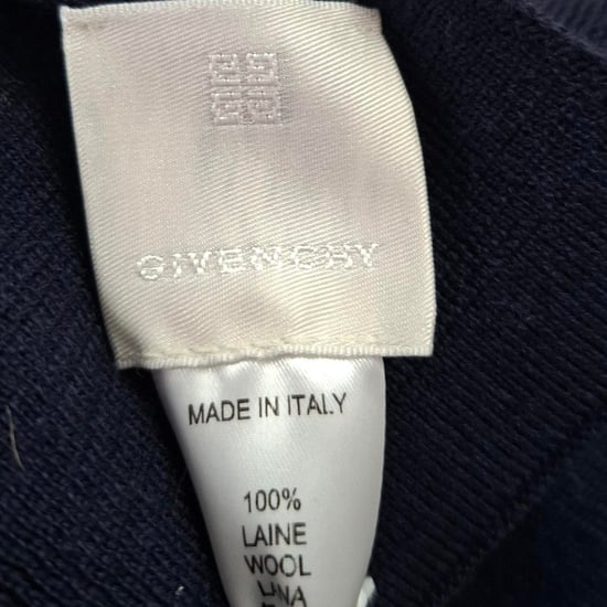 Givenchy Logo-Schal aus navyblauem Wolle - Image 3
