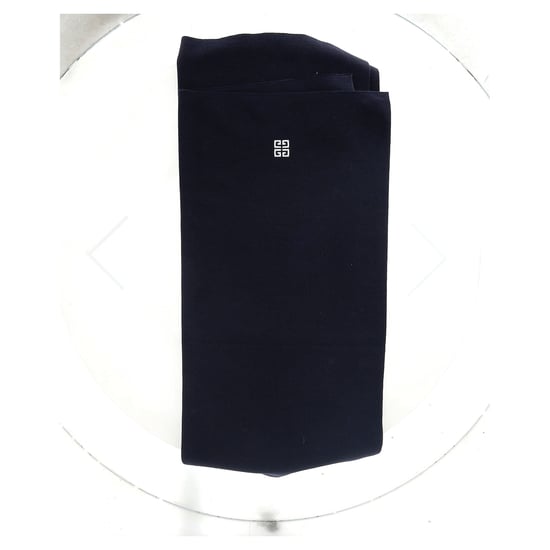 Givenchy Logo-Schal aus navyblauem Wolle - Image 5