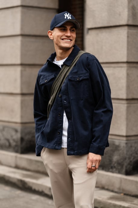 Twill-Overshirt – Marineblau - Image 3