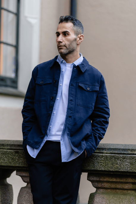 Twill-Overshirt – Marineblau - Image 4