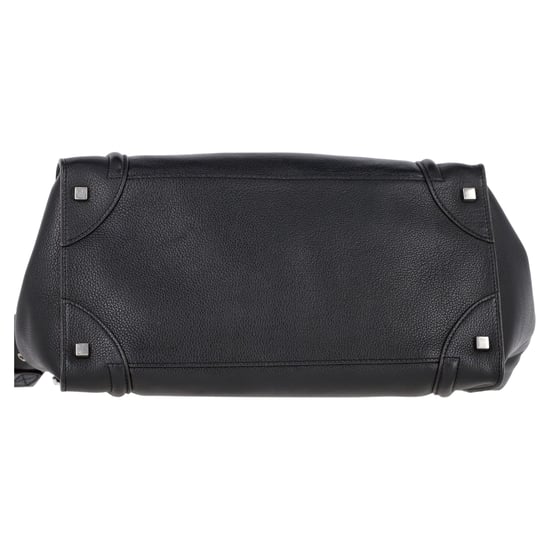 Celine Mini-Gepäcktasche aus genarbtem schwarzem Leder - Image 3