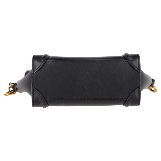 Celine Nano Luggage Handtasche aus schwarzem Kalbsleder - Image 4