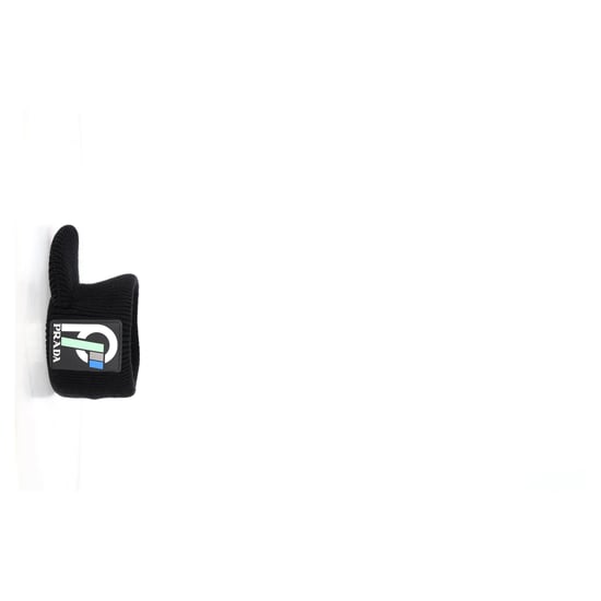 Prada Racing Logo Shaker Visor Cap Anthrazit aus schwarzer Wolle - Image 5