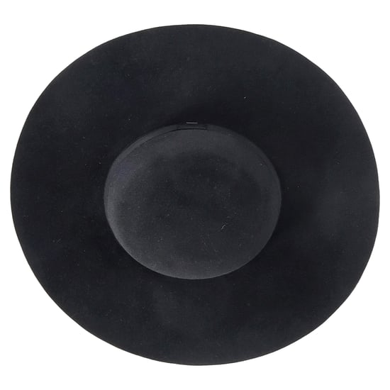 Saint Laurent Ribbon Band Flacher Sommerhut aus schwarzer Wolle - Image 3
