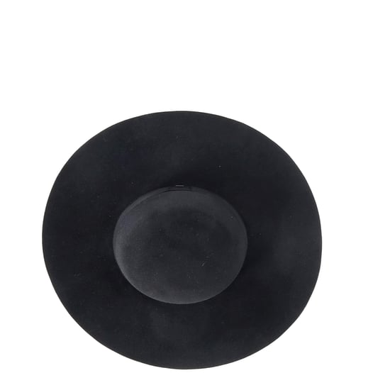 Saint Laurent Ribbon Band Flacher Sommerhut aus schwarzer Wolle - Image 5