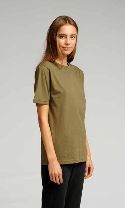 Übergroßes T-Shirt – Armeegrün - Image 2