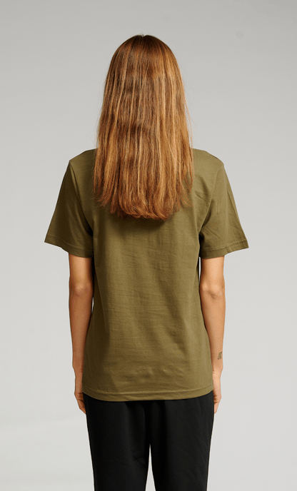 Übergroßes T-Shirt – Armeegrün - Image 4