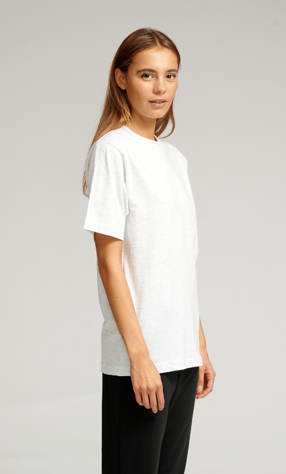 Übergroßes T-Shirt – Hellgrau Melange - Image 2