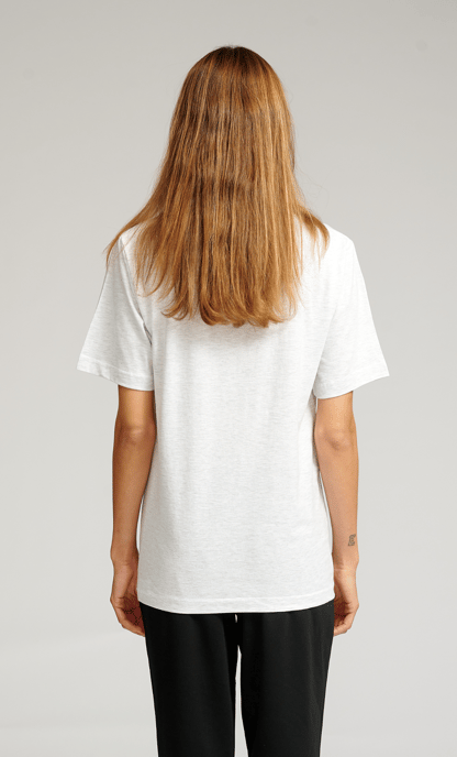 Übergroßes T-Shirt – Hellgrau Melange - Image 4