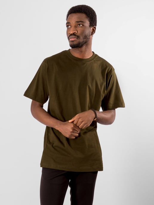 Übergroßes T-Shirt – Oliv - Image 3