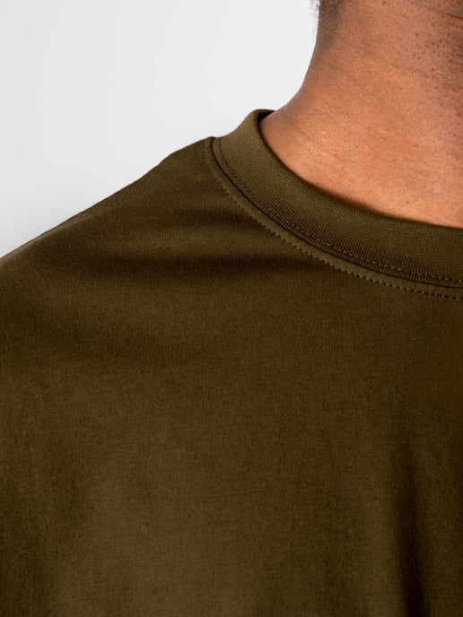 Übergroßes T-Shirt – Oliv - Image 4