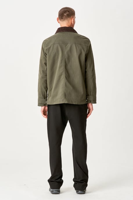 Twill-Jacke – Dunkeloliv - Image 5