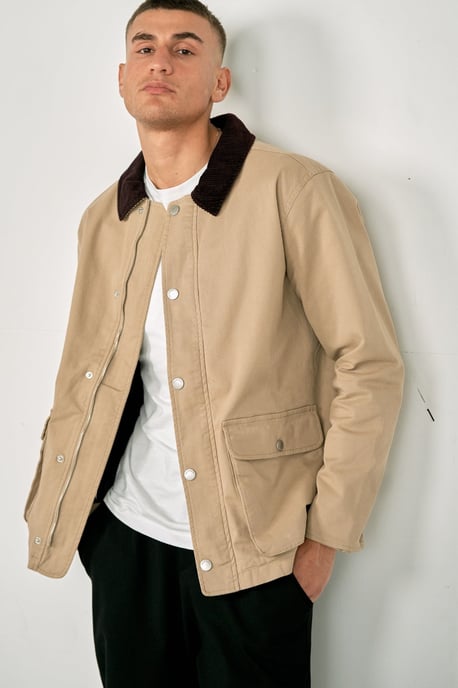 Twill-Jacke – Dunkler Sand - Image 3