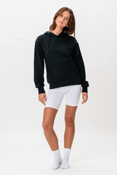 Schwerer Kapuzenpullover – Schwarz - Image 4