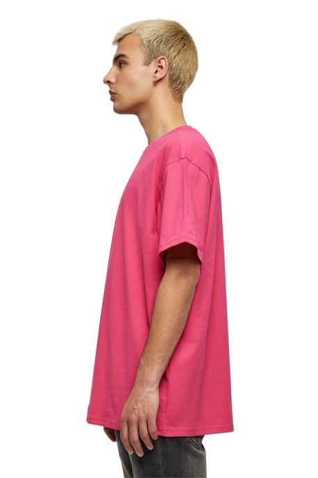 Schweres übergroßes T-Shirt – Hibiskus Pink - Image 2