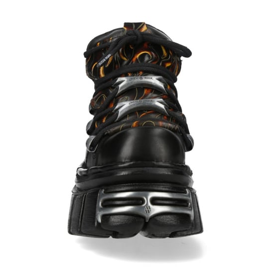 New Rock M-106N-C86 Gothic-Stiefeletten aus schwarzem Flammenleder mit Plateau - Image 5