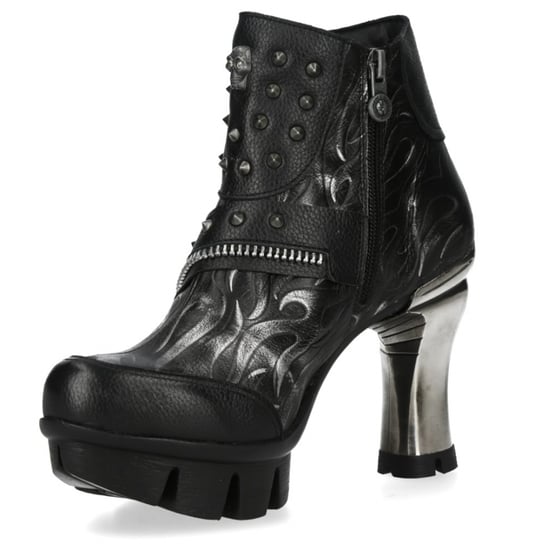 New Rock Damen NEOPUNK001-C19 Schwarze Gothic-Stiefeletten aus Punk-Leder mit Absatz - Image 6
