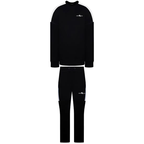 Born Rich Rimel Crew Herren Schwarz Trainingsanzug - Image 1
