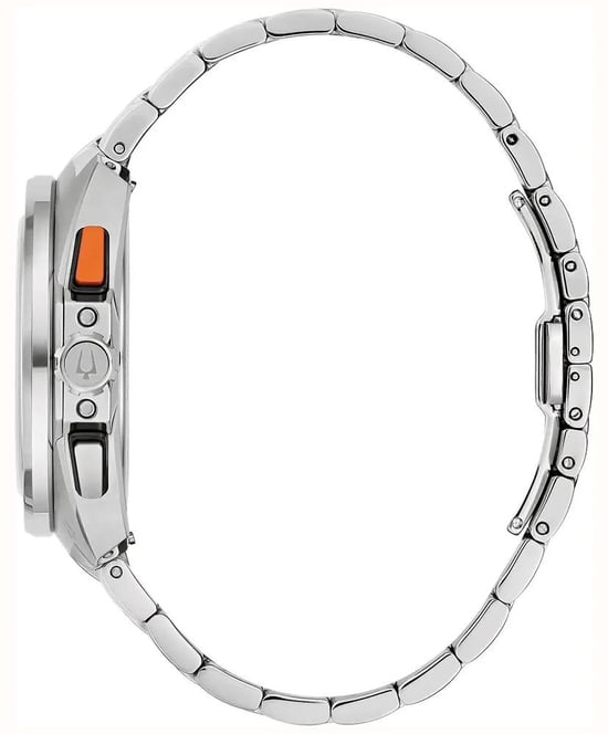 Bulova Racer Chronograph Silber Herren Armbanduhr 98B432 - Image 3