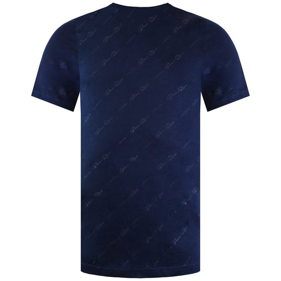 Born Rich Skript Herren Navy T-Shirt - Image 2