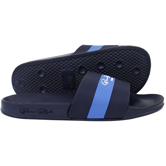 Born Rich Aurelio Herren Navy Slipper - Image 4
