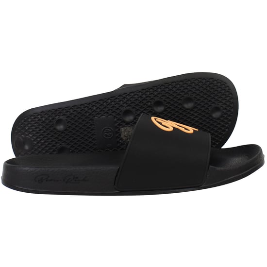 Born Rich Barreca Herren Schwarz/Orange Slipper - Image 4